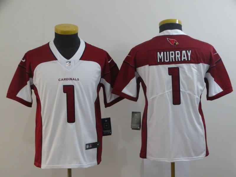 Kids Arizona Cardinals MURRAY #1 White NFL Jersey