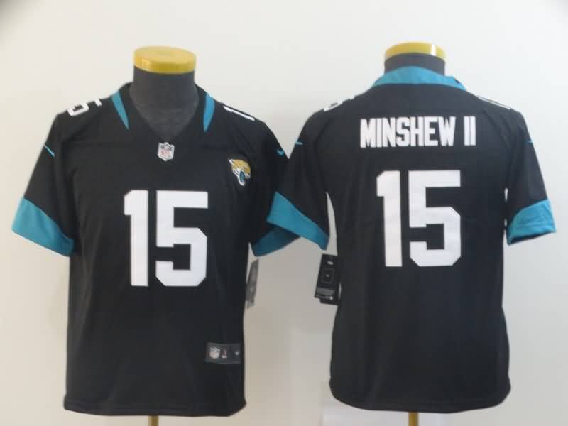 Kids Jacksonville Jaguars MINSHEW II #15 Black NFL Jersey