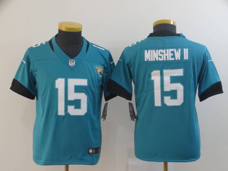 Kids Jacksonville Jaguars MINSHEW II #15 Green NFL Jersey