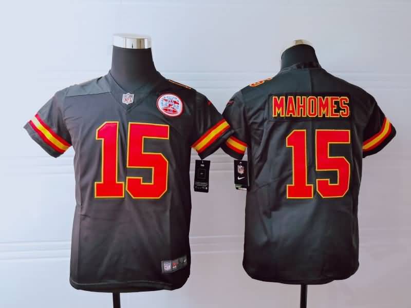 Kids Kansas City Chiefs MAHOMES #15 Black NFL Jersey