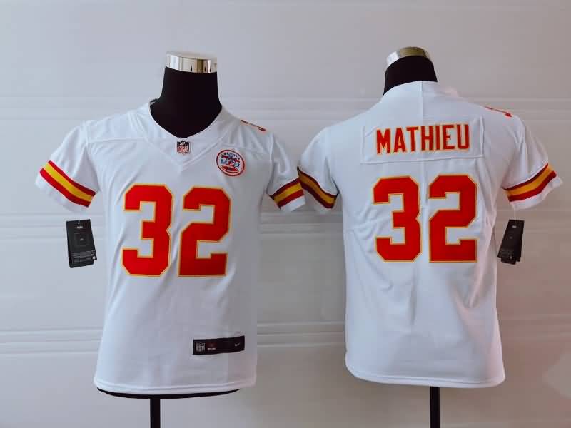 Kids Kansas City Chiefs MATHIEU #32 White NFL Jersey