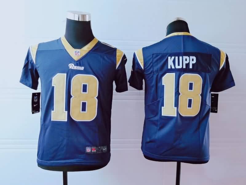 Kids Los Angeles Rams KUPP #18 Dark Blue NFL Jersey