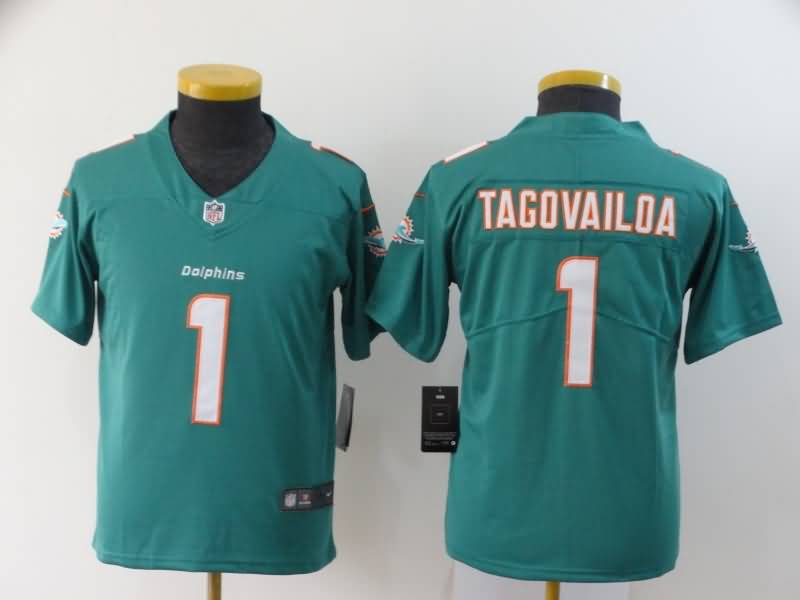 Kids Miami Dolphins TAGOVAILOA #1 Green NFL Jersey