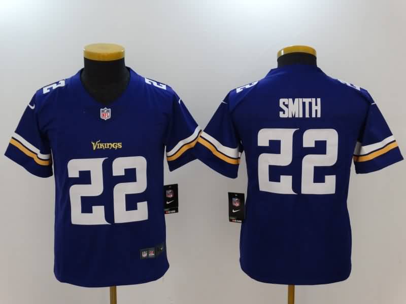 Minnesota Vikings SMITH #22 Purple NFL Jersey