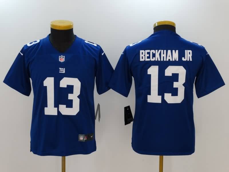 Kids New York Giants BECKHAM JR #13 Blue NFL Jersey