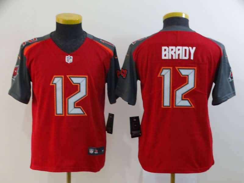 Kids Tampa Bay Buccaneers BRADY #12 Red NFL Jersey