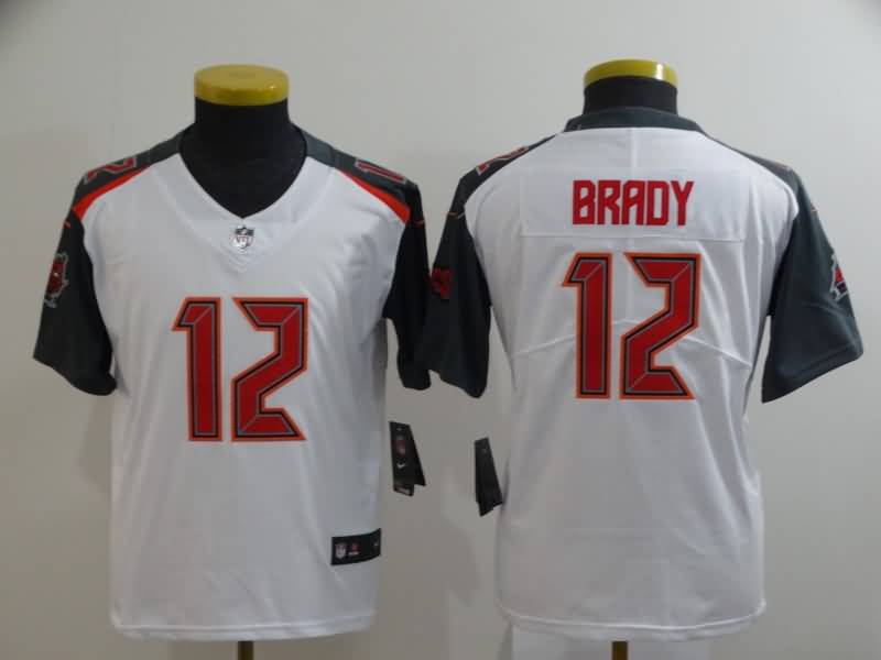 Kids Tampa Bay Buccaneers BRADY #12 White NFL Jersey