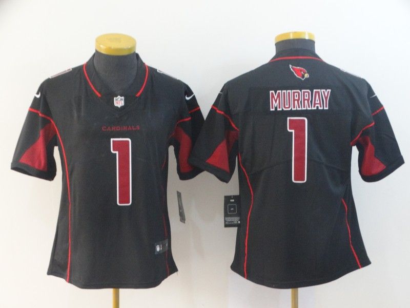 Arizona Cardinals MURRAY #1 Black Women NFL Jersey