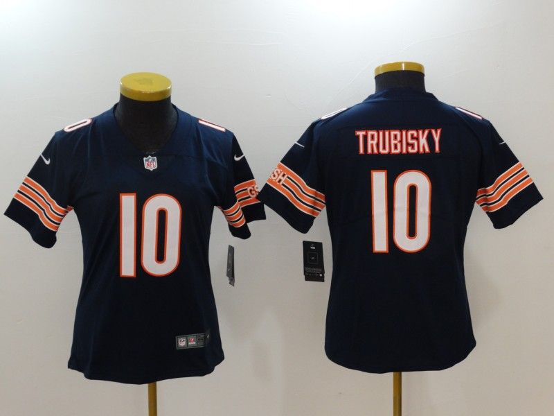 Chicago Bears TRUBISKY #10 Dark Blue Women NFL Jersey