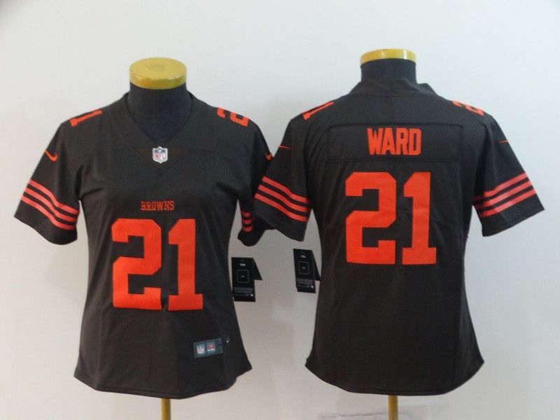 Cleveland Browns WARD #21 Brown Women NFL Jersey