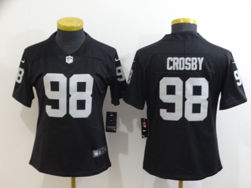 Las Vegas Raiders CROSBY #98 Black Women NFL Jersey