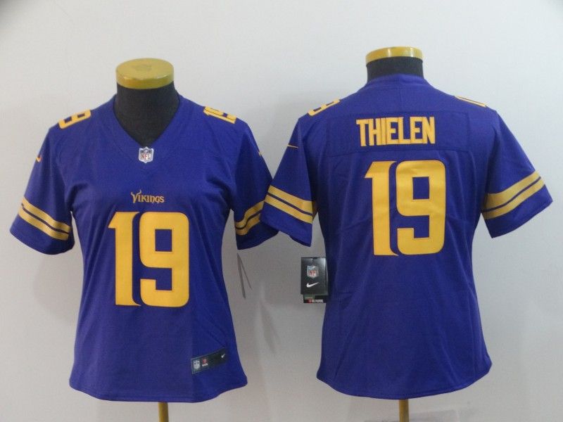 Minnesota Vikings THIELEN #19 Blue Women NFL Jersey 02