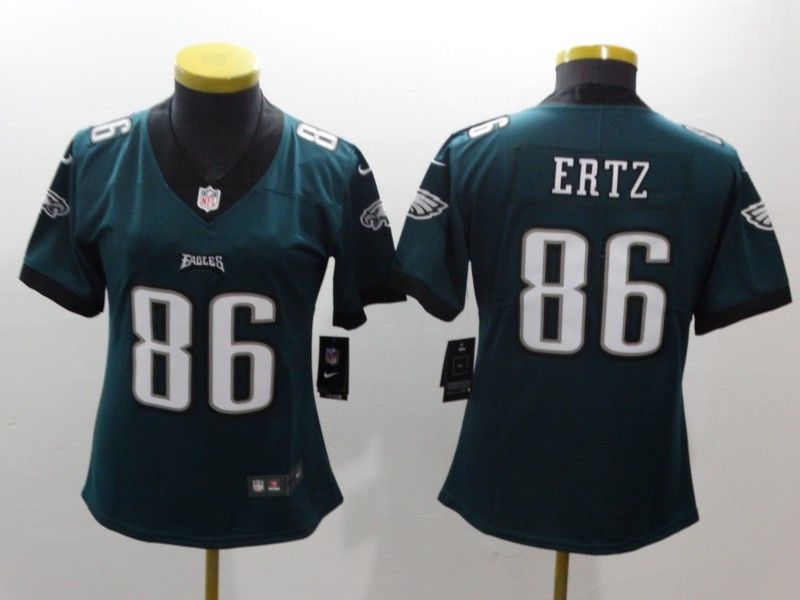 Philadelphia Eagles ERTZ #86 Green Women NFL Jersey