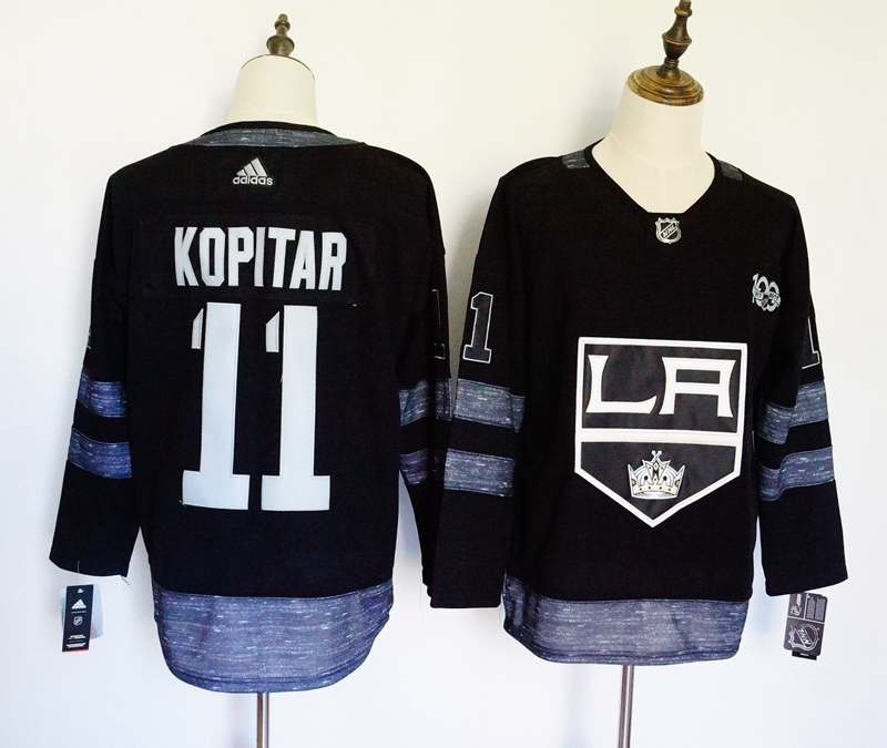 Los Angeles Kings KOPITAR #11 Black 100th Anniversary NHL Jersey