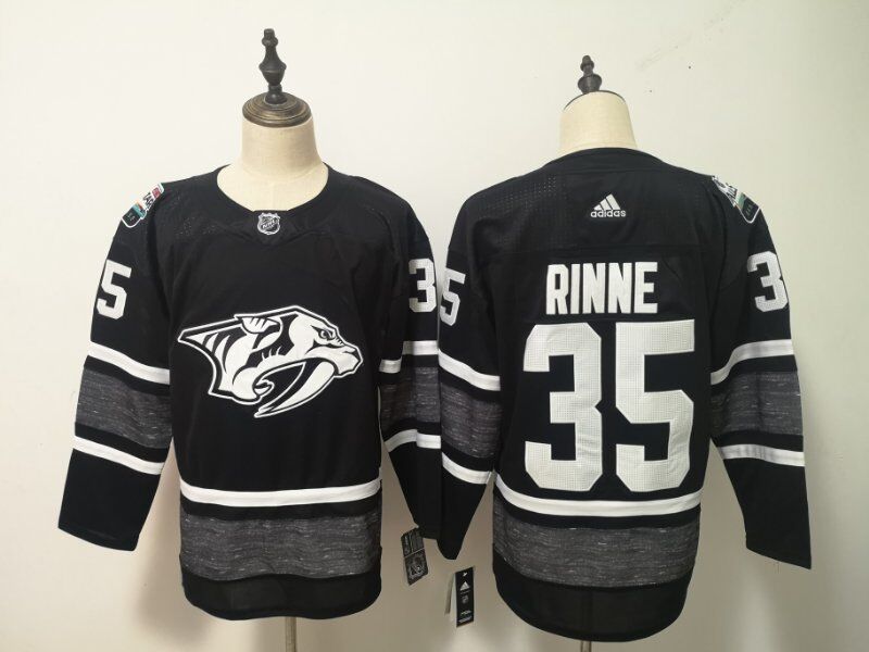 2019 Nashville Predators RINNE #35 Black All Star NHL Jersey