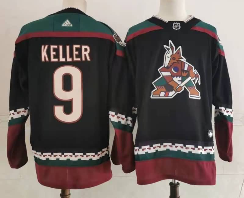 Arizona Coyotes KELLER #9 Black NHL Jersey