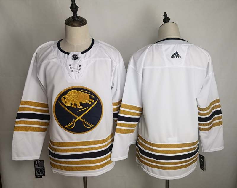 Buffalo Sabres Custom White NHL Jersey 02