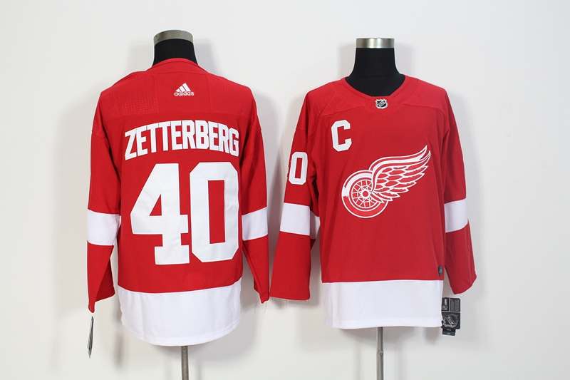 Detroit Red Wings ZETTERBERG #40 Red NHL Jersey