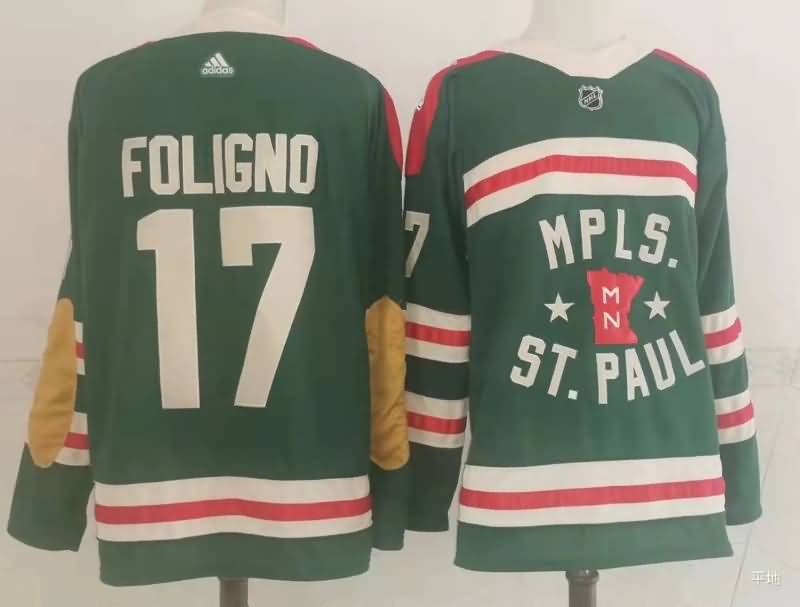 Minnesota Wild FOLIGNO #17 Green NHL Jersey