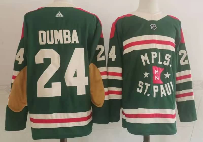 Minnesota Wild DUMBA #24 Green NHL Jersey