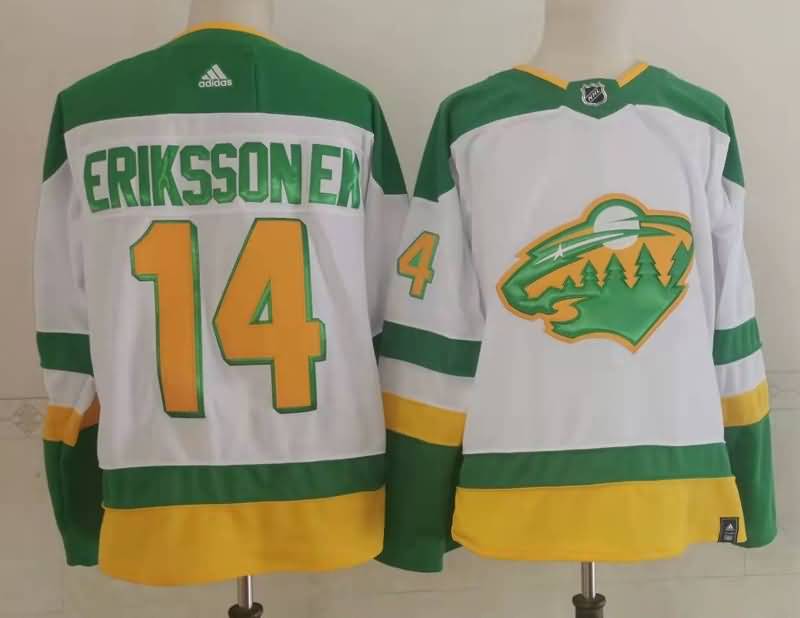 Minnesota Wild ERIKSSONEK #14 White NHL Jersey