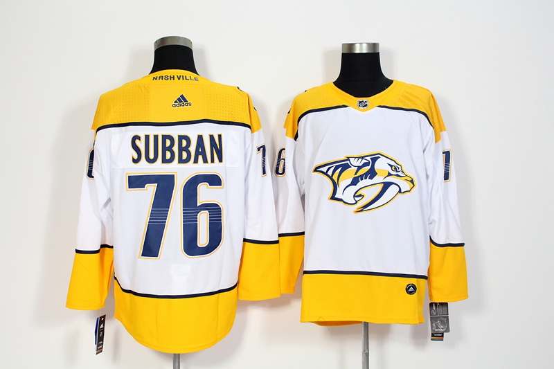 Nashville Predators SUBBAN #76 White NHL Jersey