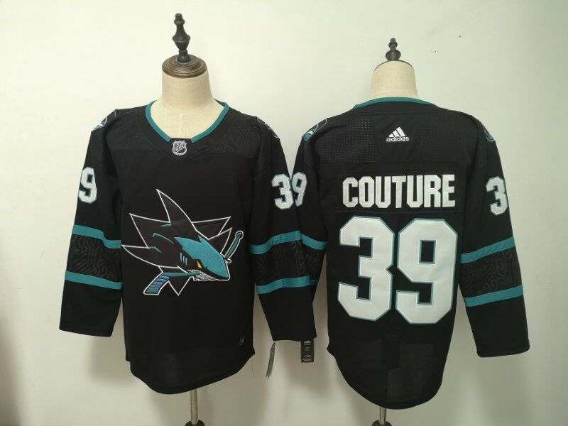 San Jose Sharks COUTURE #39 Black NHL Jersey