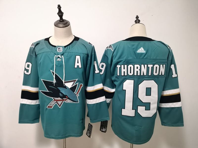 San Jose Sharks THORNTON #19 Blue NHL Jersey