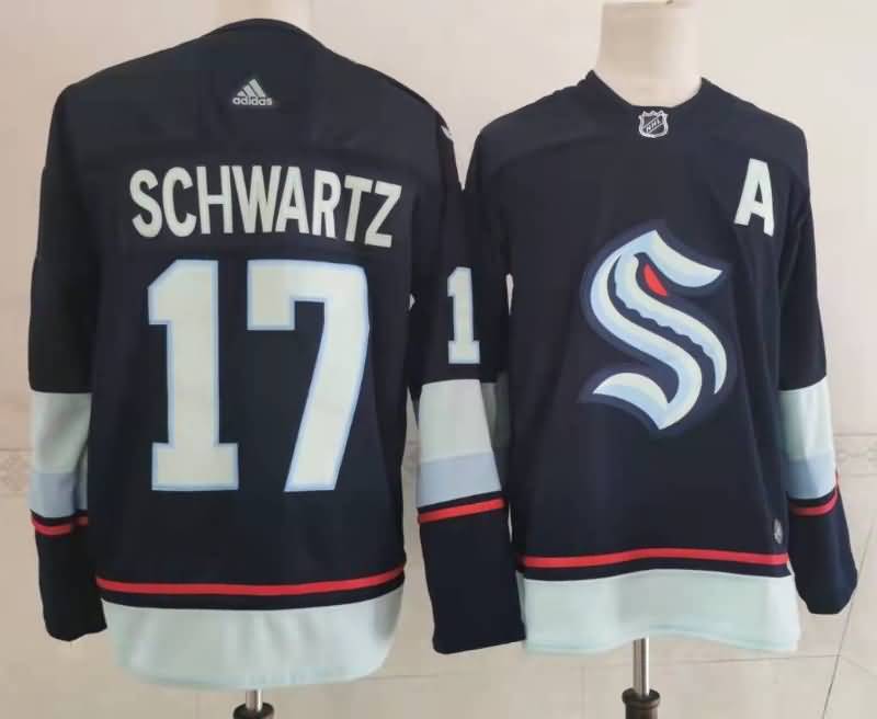 Seattle Kraken SCHWARTZ #17 Dark Blue NHL Jersey