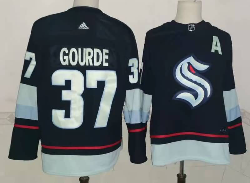 Seattle Kraken GOURDE #37 Dark Blue NHL Jersey