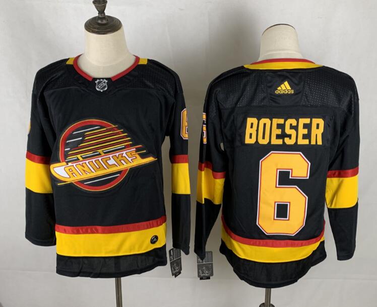 Vancouver Canucks BOESER #6 Black NHL Jersey