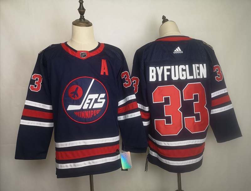 Winnipeg Jets BYFUGLIEN #33 Dark Blue Classics NHL Jersey