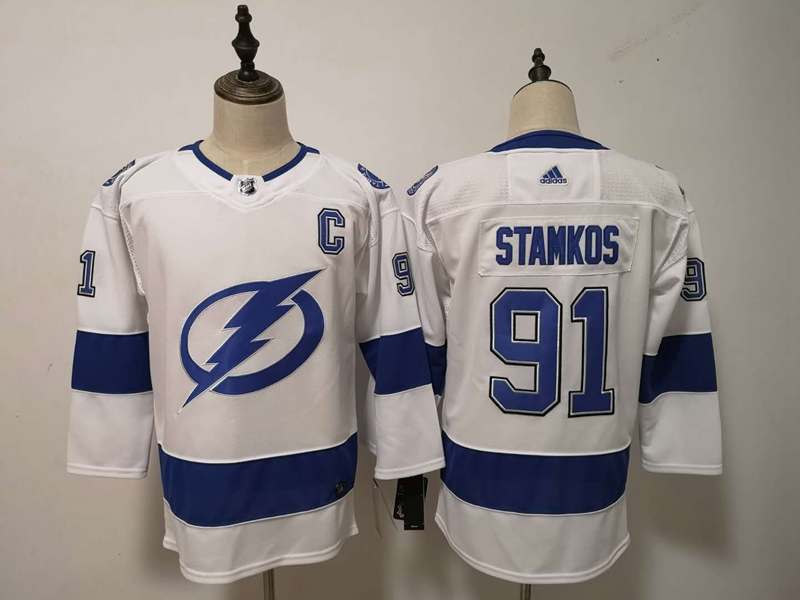 Tampa Bay Lightning STAMKOS #91 White Women NHL Jersey