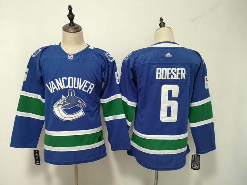 Vancouver Canucks BOESER #16 Blue Women NHL Jersey