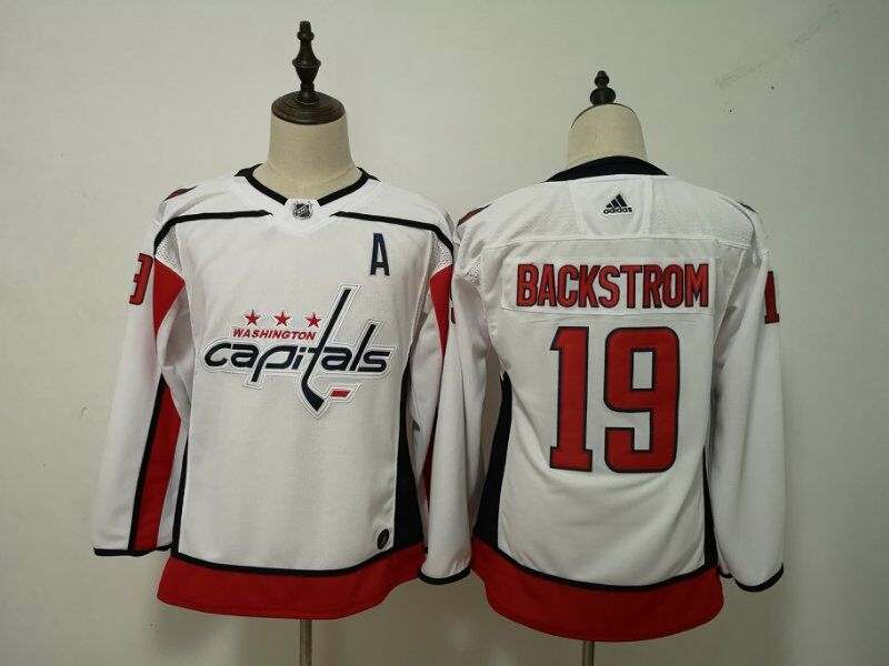 Washington Capitals BACKSTROM #19 White Women NHL Jersey