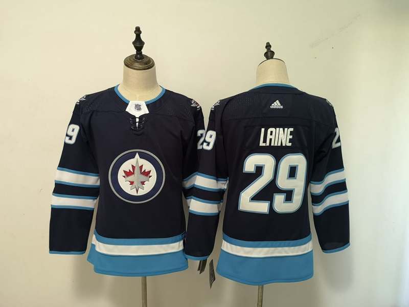 Winnipeg Jets LAINE #29 Black Women NHL Jersey