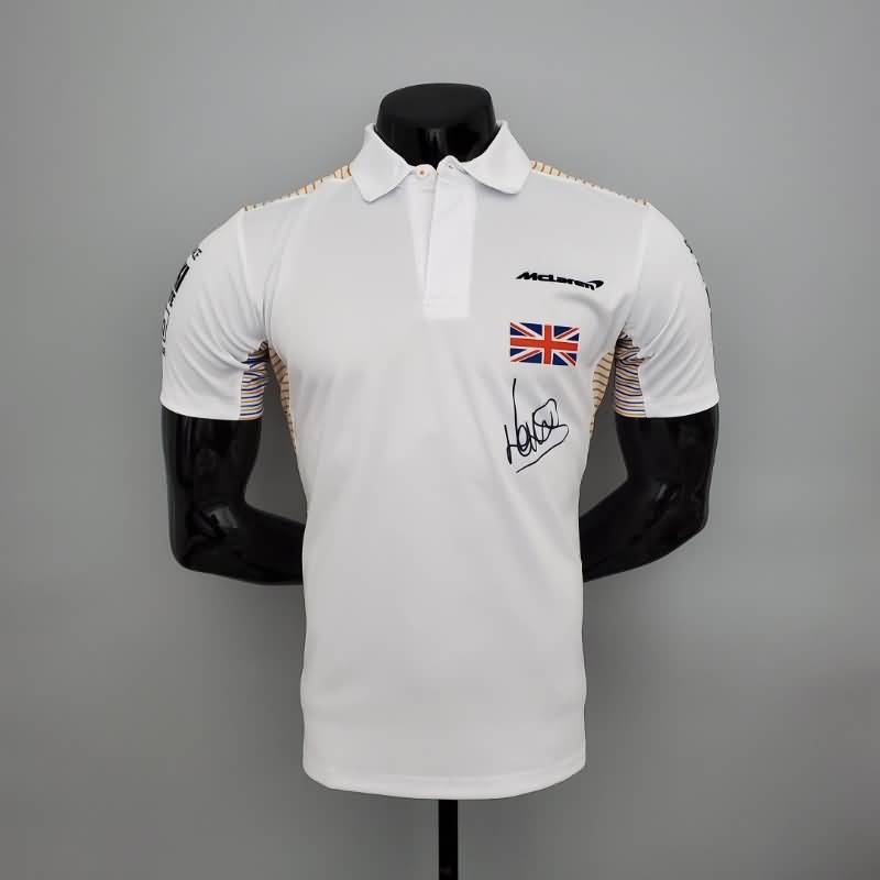 Thailand Quality(AAA) 2021 Mclaren White Polo Soccer T-Shirt