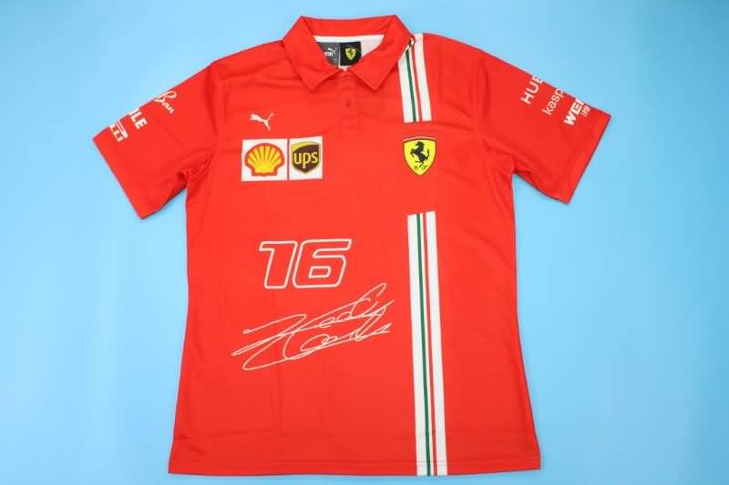 Thailand Quality(AAA) 2022 Ferrari Red Polo Soccer T-Shirt 02