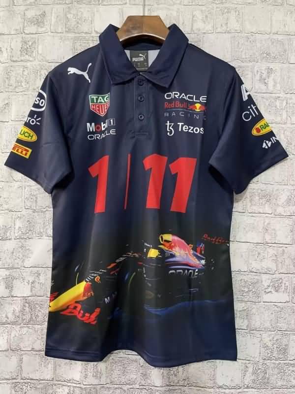 Thailand Quality(AAA) 2022 Red Bull Dark Blue Polo Soccer T-Shirt 05