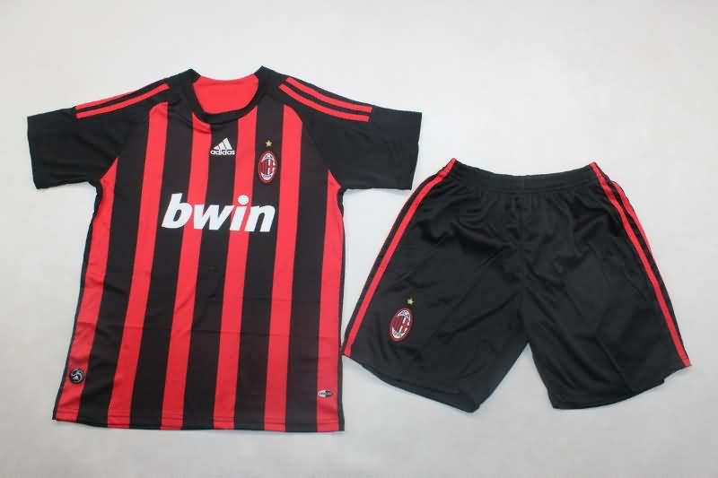 2008/09 AC Milan Home Kids Soccer Jersey And Shorts