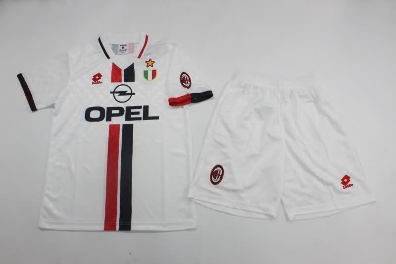 1996/97 AC Milan Away Kids Soccer Jersey And Shorts
