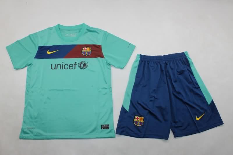 2010/11 Barcelona Away Kids Soccer Jersey And Shorts