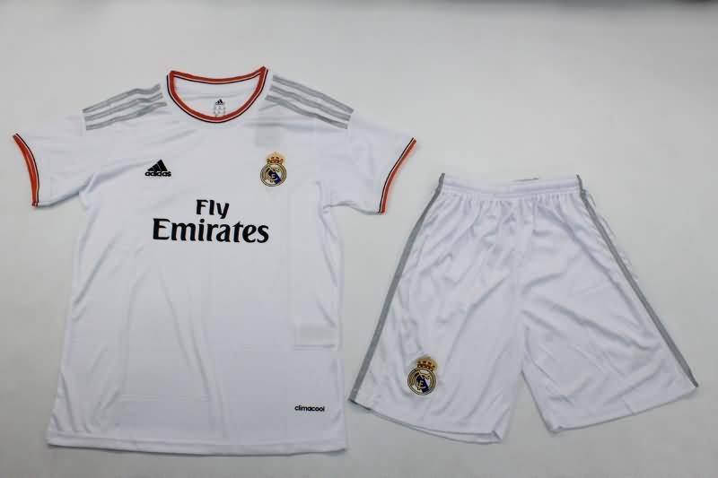 13/14 Real Madrid Home Kids Soccer Jersey And Shorts