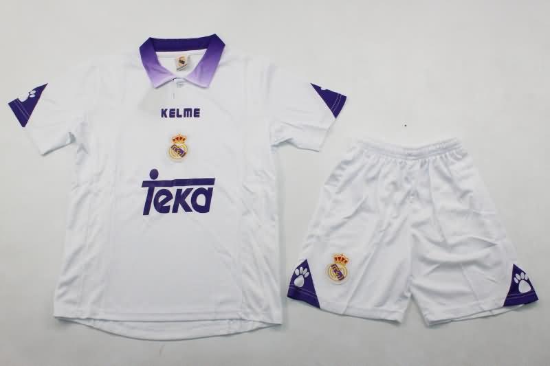1997/98 Real Madrid Home Kids Soccer Jersey And Shorts