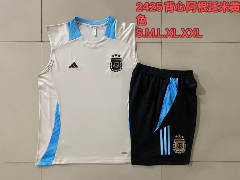 Thailand Quality(AAA) 2024 Argentina Gold Soccer Training Sets