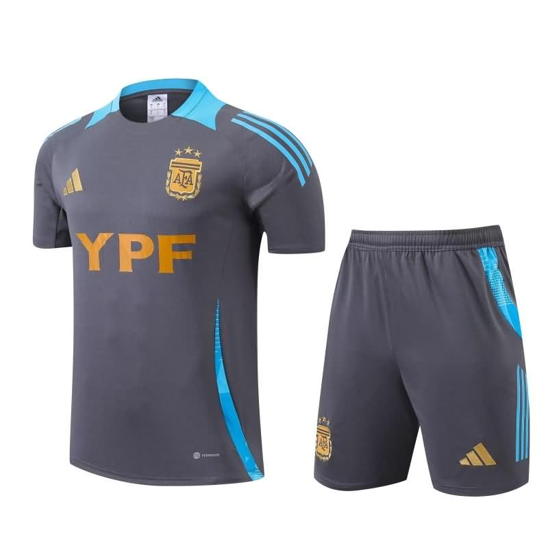 Thailand Quality(AAA) 2024 Argentina Grey Soccer Training Sets