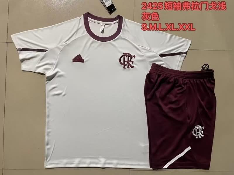 Thailand Quality(AAA) 24/25 Flamengo Grey Soccer Training Sets