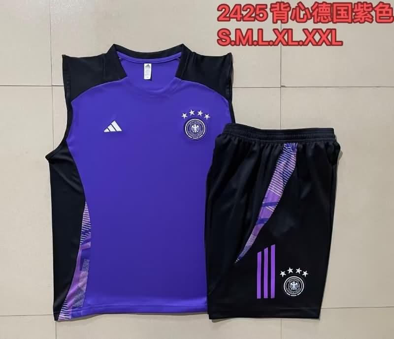 Thailand Quality(AAA) 2024 Germany Purples Soccer Training Sets 02