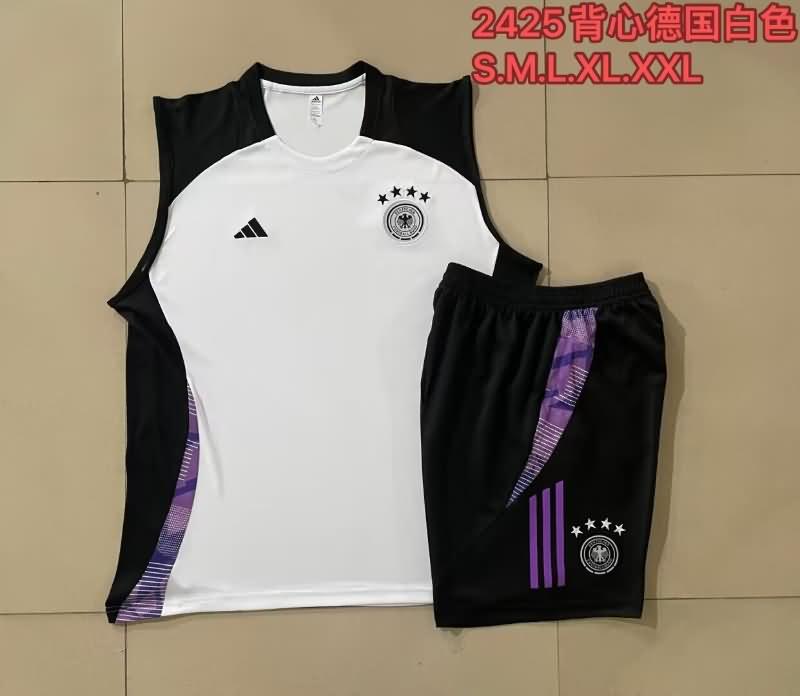Thailand Quality(AAA) 2024 Germany White Soccer Training Sets 04
