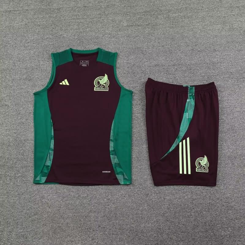 Thailand Quality(AAA) 2024 Mexico Red Soccer Training Sets 02